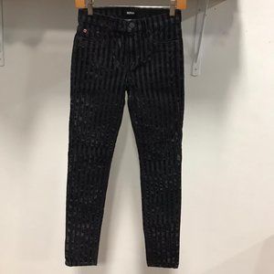 NWT HUDSON stripe suede NICO LINEAR Pant jean 25
